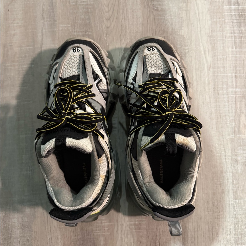 Balenciaga Sneakers with Black, White, and Yellow Accents
